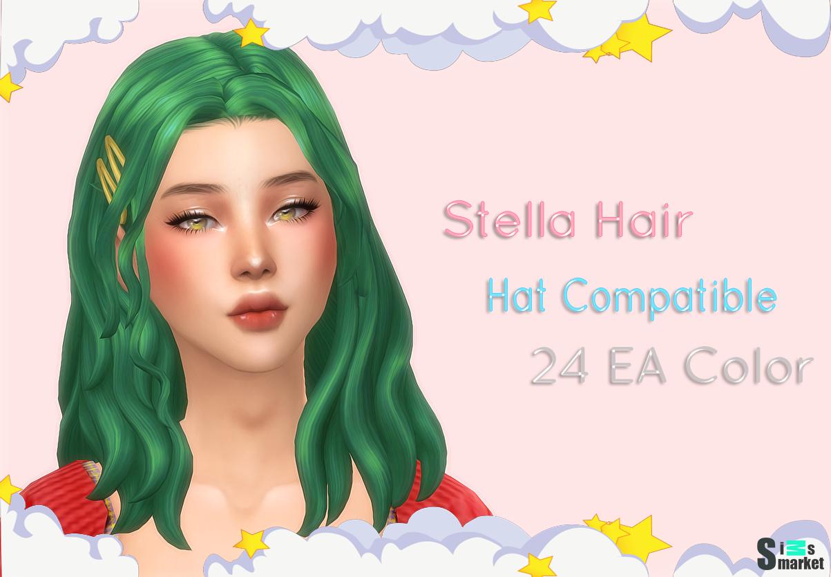Прическа Stella by DesySimmer для Симс 4. Скачать мод