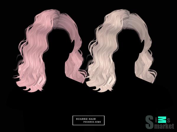 Прическа suarez  by phoenixsims4 для Симс 4. Скачать мод
