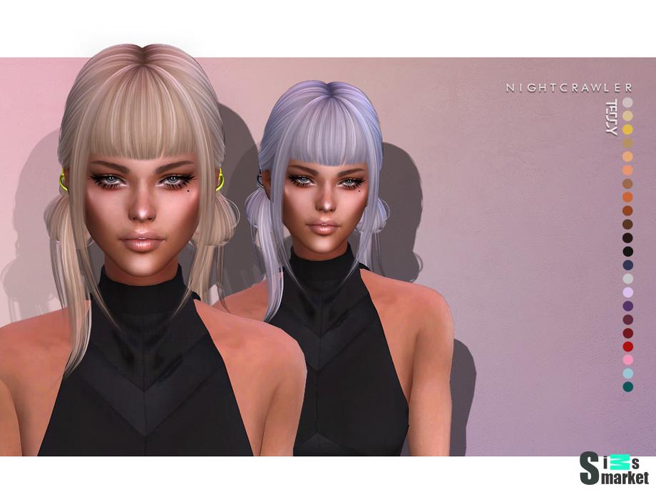 Прическа Teddy by Nightcrawler Sims  для Симс 4. Скачать мод