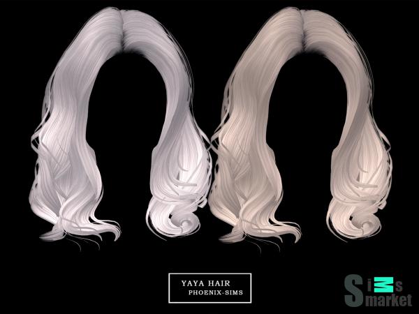 Прическа yaya by phoenixsims4 для Симс 4. Скачать мод