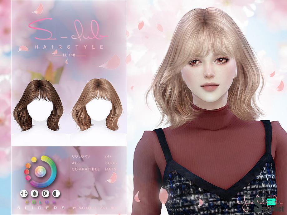 Прическа Yoshizuki by S-Club для Симс 4. Скачать мод