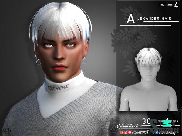 Причёска "Alexander" by Mazero5 для Симс 4. Скачать мод