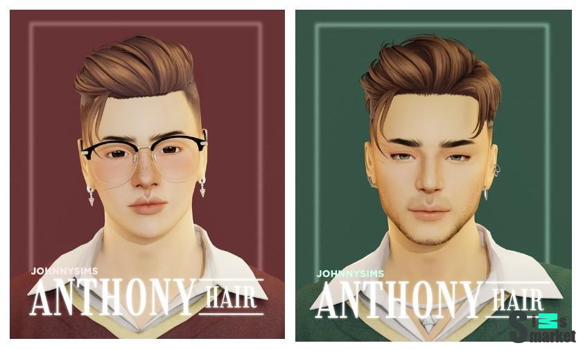 Причёска "Anthony Hair"-для Симс 4  для Симс 4. Скачать мод