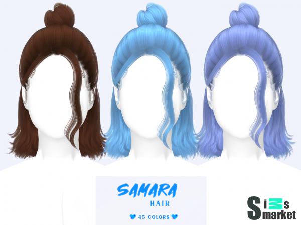 Причёска для девушек для Симс 4. Скачать мод