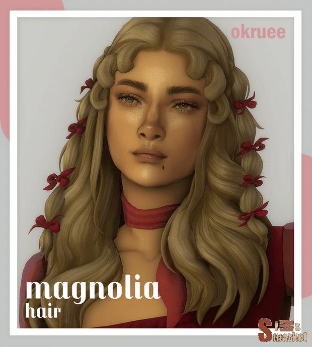 Причёска "magnolia hair "-для Симс 4 для Симс 4. Скачать мод