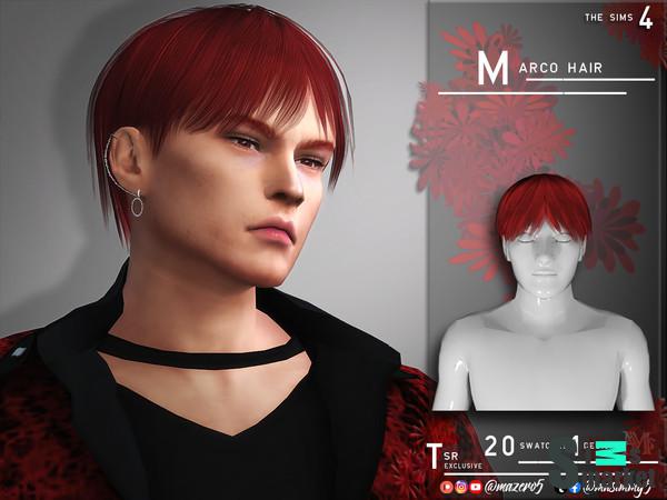 Причёска "Marco" by Mazero5 для Симс 4. Скачать мод