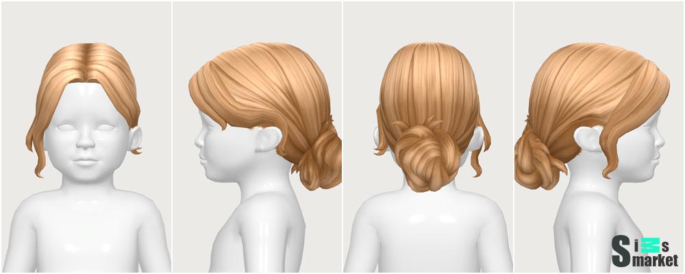 Причёска "miyu hair"- для Симс 4 для Симс 4. Скачать мод