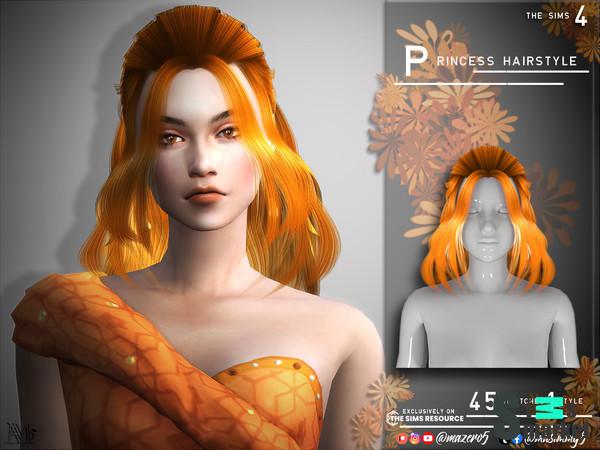 Причёска "Princess" by Mazero5 для Симс 4. Скачать мод