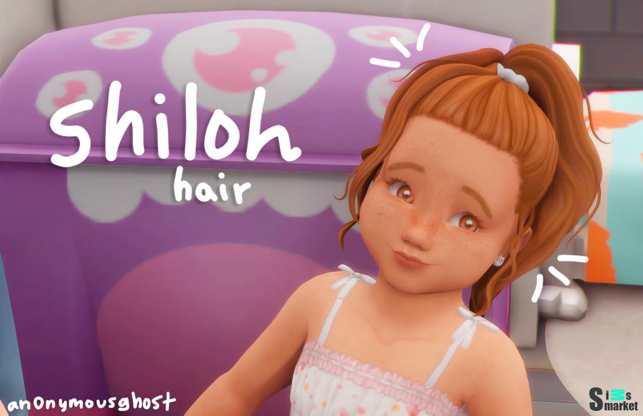 Причёска "shiloh hair"- для Симс 4 для Симс 4. Скачать мод