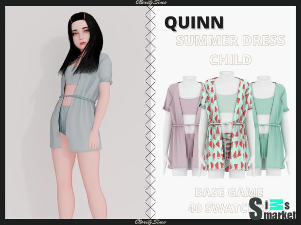 Quinn - Summer Dress Child для Симс 4. Скачать мод