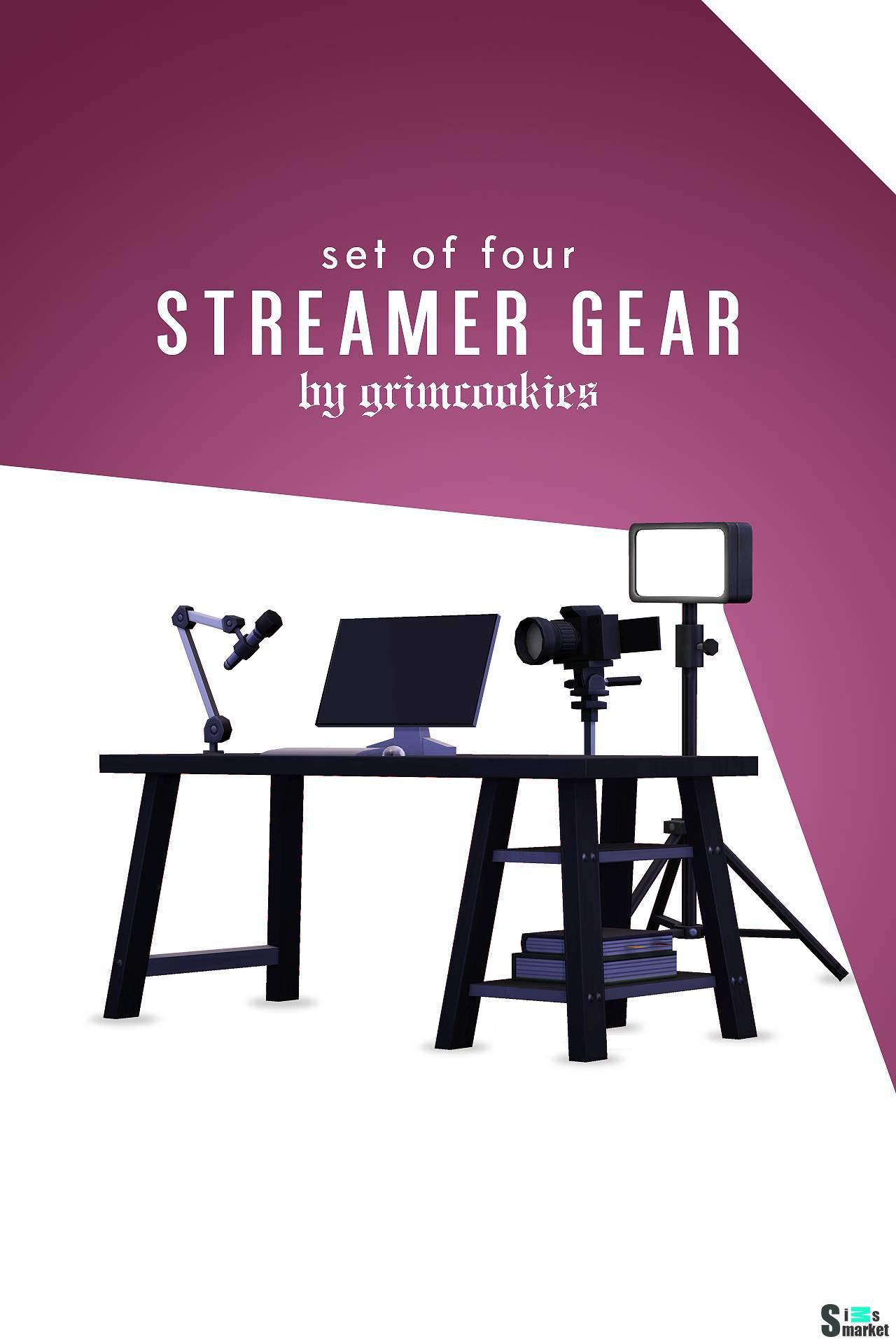 Рабочее место стримера "STREAMER GEAR COLLECTION" для Симс 4 для Симс 4. Скачать мод