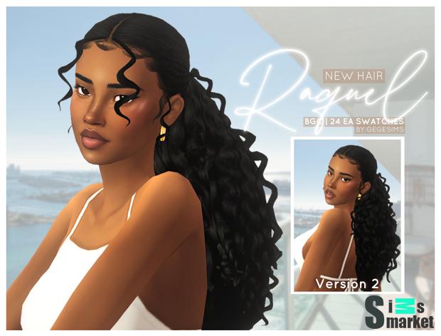 Raquel Hair для Симс 4. Скачать мод