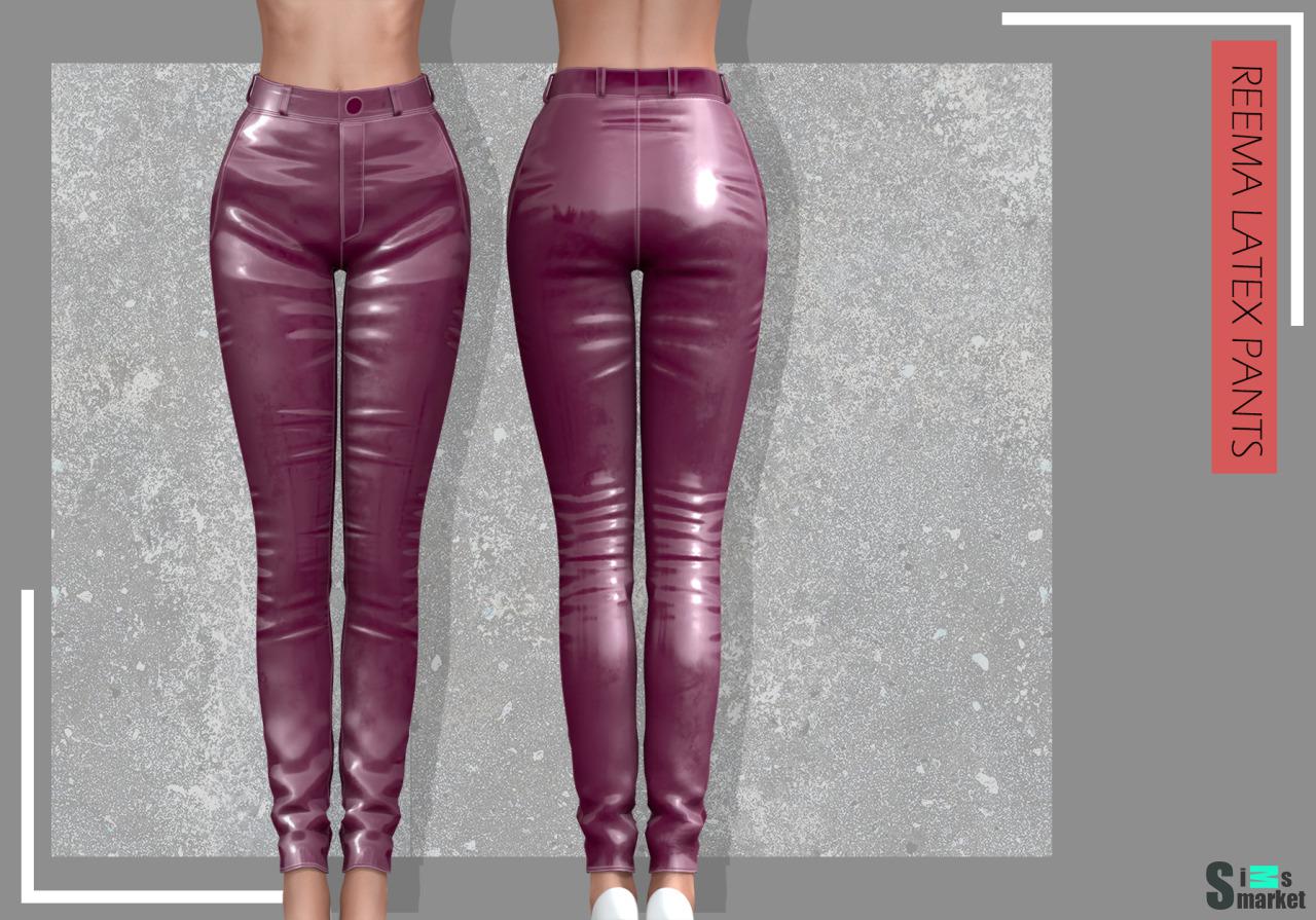 "Reema latex pants" BELALOALLURE для Симс 4. Скачать мод