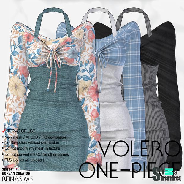 Reina_TS4_Volero_One-piece для Симс 4. Скачать мод