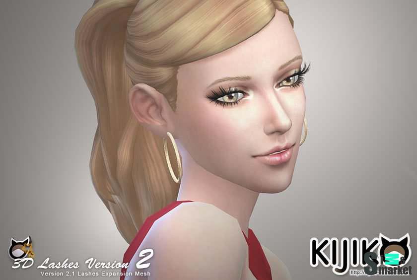 Ресницы "3D Lashes Version2" для Симс 4. Скачать мод