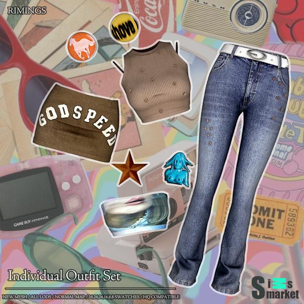 [RIMINGS] Individual Outfit Set для Симс 4. Скачать мод