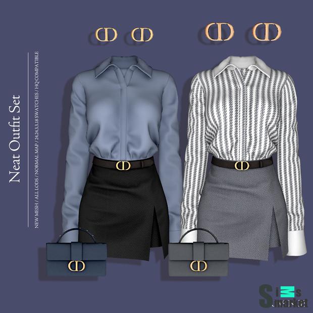 [RIMINGS] Neat Outfit Set для Симс 4. Скачать мод