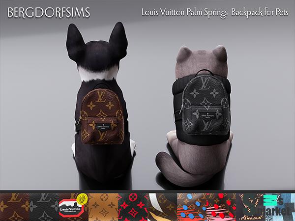 Рюкзак louis vuitton by bergdorfsims для Симс 4. Скачать мод