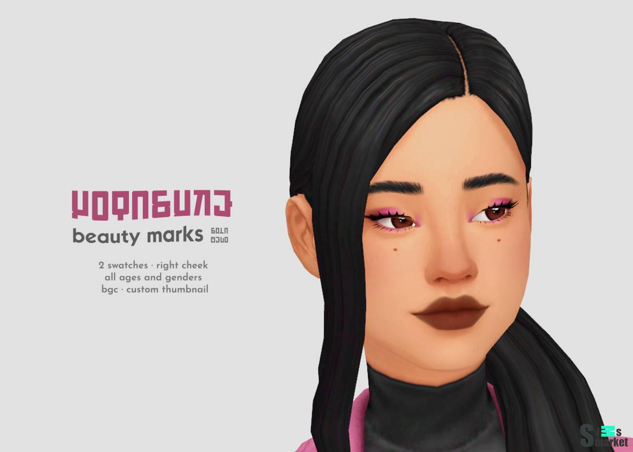 Родинки "YOTASUKE BEAUTY MARKS" для Симс 4 для Симс 4. Скачать мод