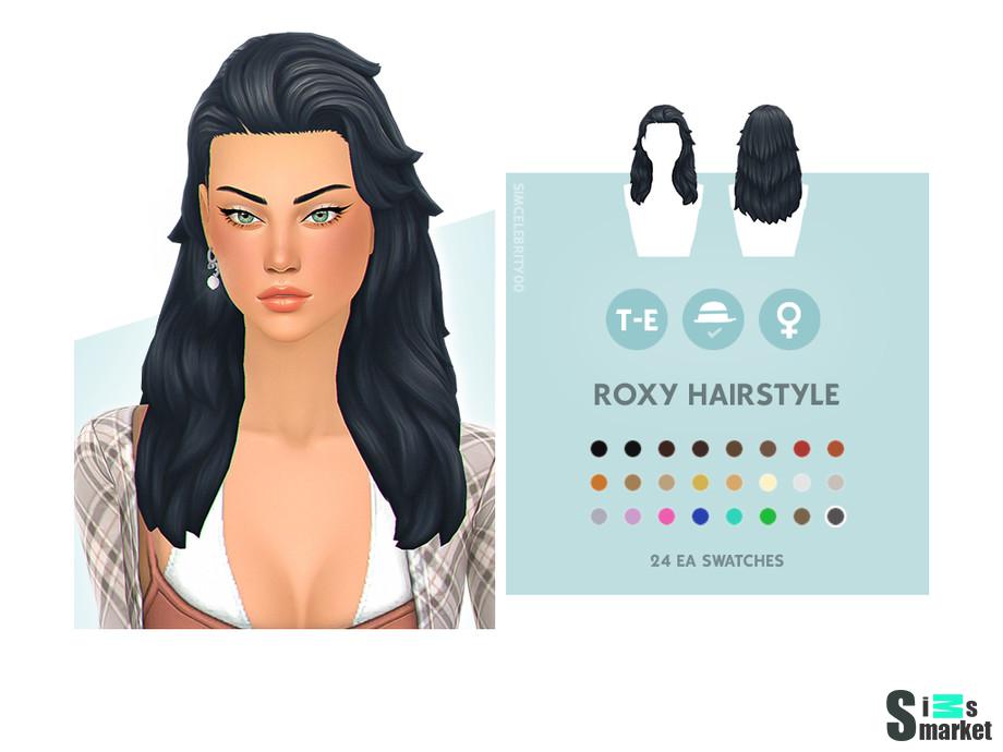 Roxy Hairstyle для Симс 4. Скачать мод