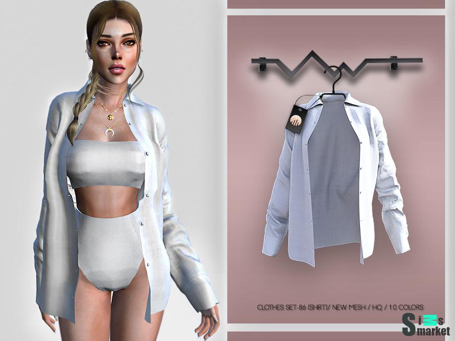 Рубашка BD329 by busra-tr для Симс 4. Скачать мод