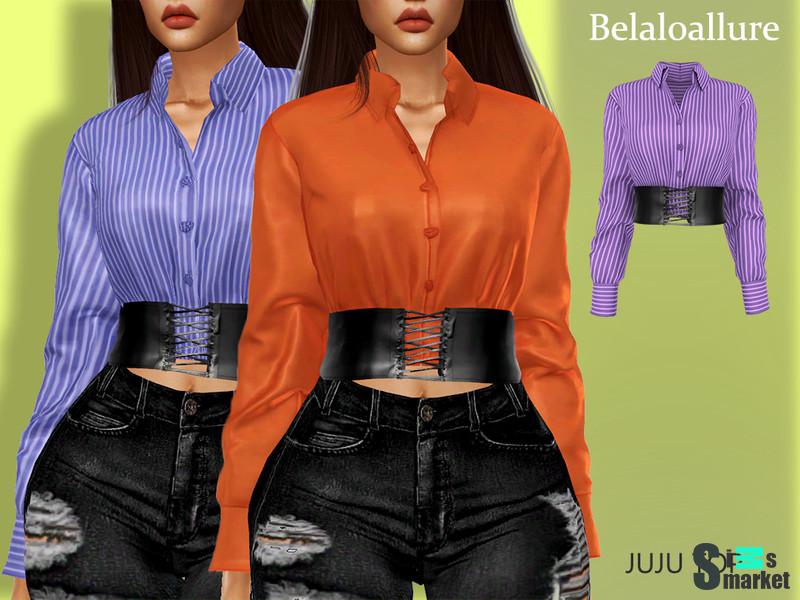 Рубашка Juju от belloallure  для Симс 4. Скачать мод