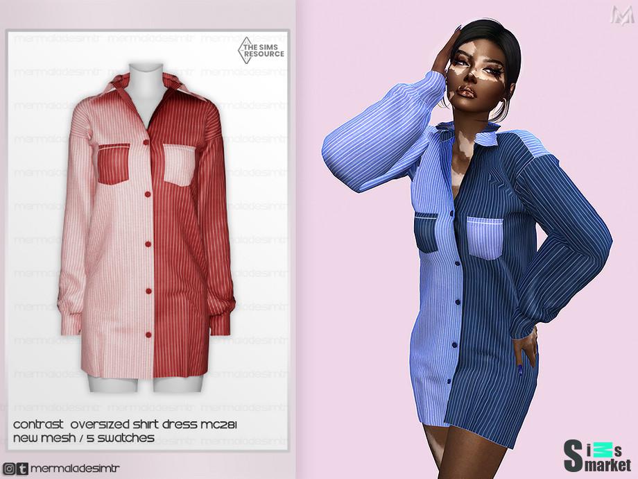 Рубашка MC281 by mermaladesimtr для Симс 4. Скачать мод