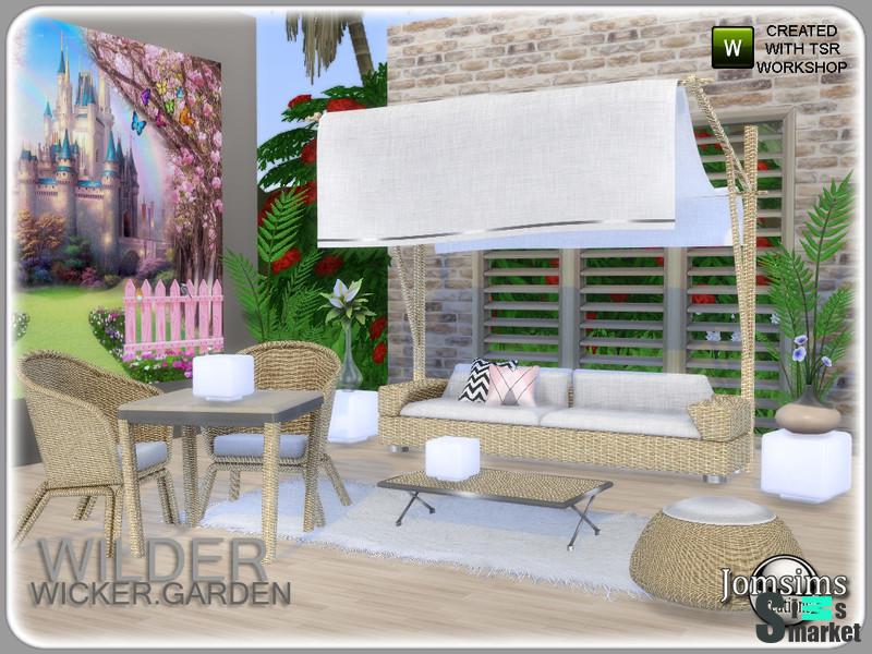 Сад Wicker Garden от jomsims для Симс 4. Скачать мод