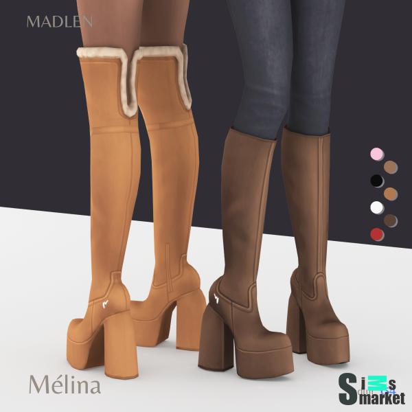 Сапоги mélina by madlensims для Симс 4. Скачать мод