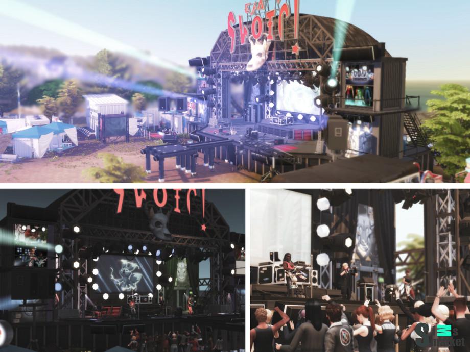 Сцена "Rock Festival" - для Симс 4 для Симс 4. Скачать мод