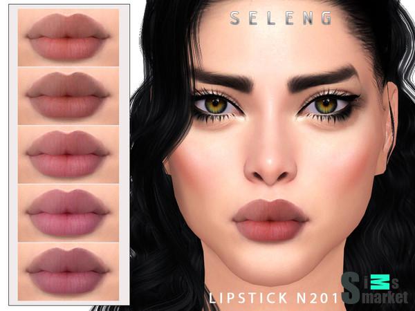 Seleng - Lipstick N201 для Симс 4. Скачать мод