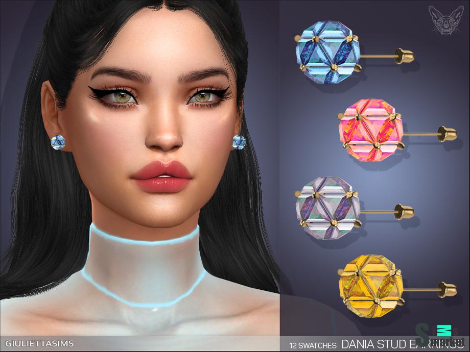 Серьги Dania by feyona для Симс 4. Скачать мод