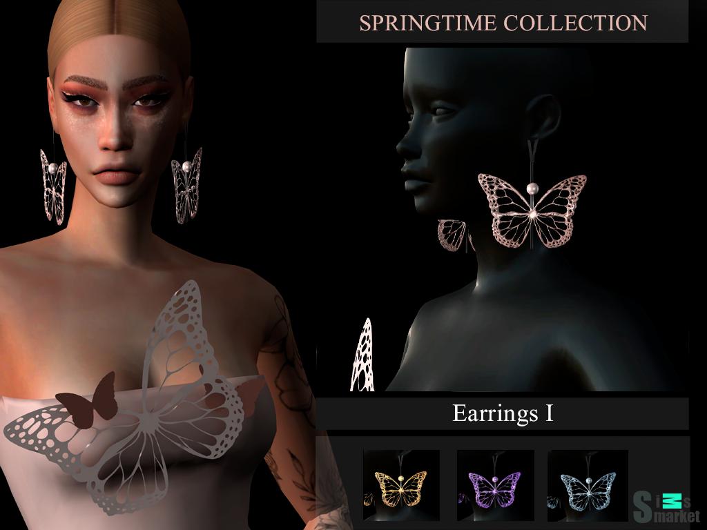 Серьги diamond by VIY SIMS для Симс 4. Скачать мод
