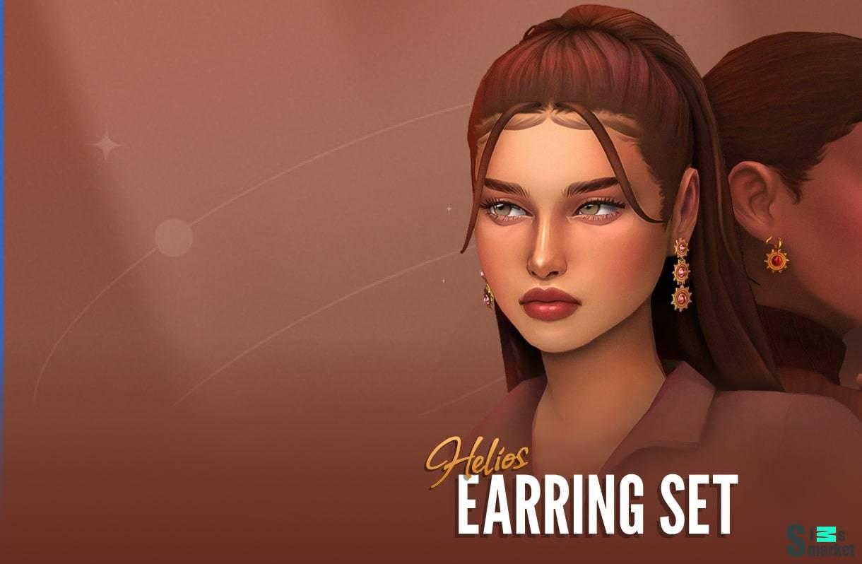 Серьги "Helios Earring Set" для Симс 4 для Симс 4. Скачать мод