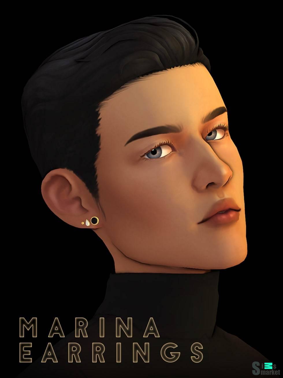 Серьги "marina earrings" для Симс 4 для Симс 4. Скачать мод