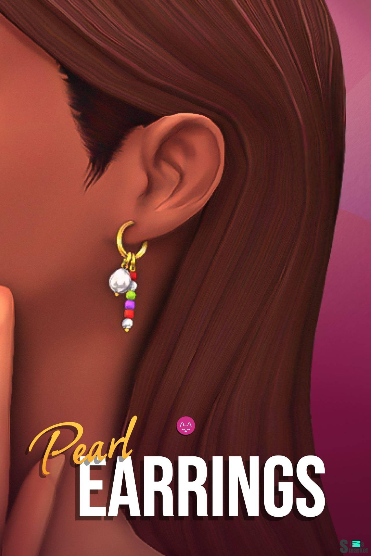 Серьги "Pearl earrings" для Симс 4 для Симс 4. Скачать мод