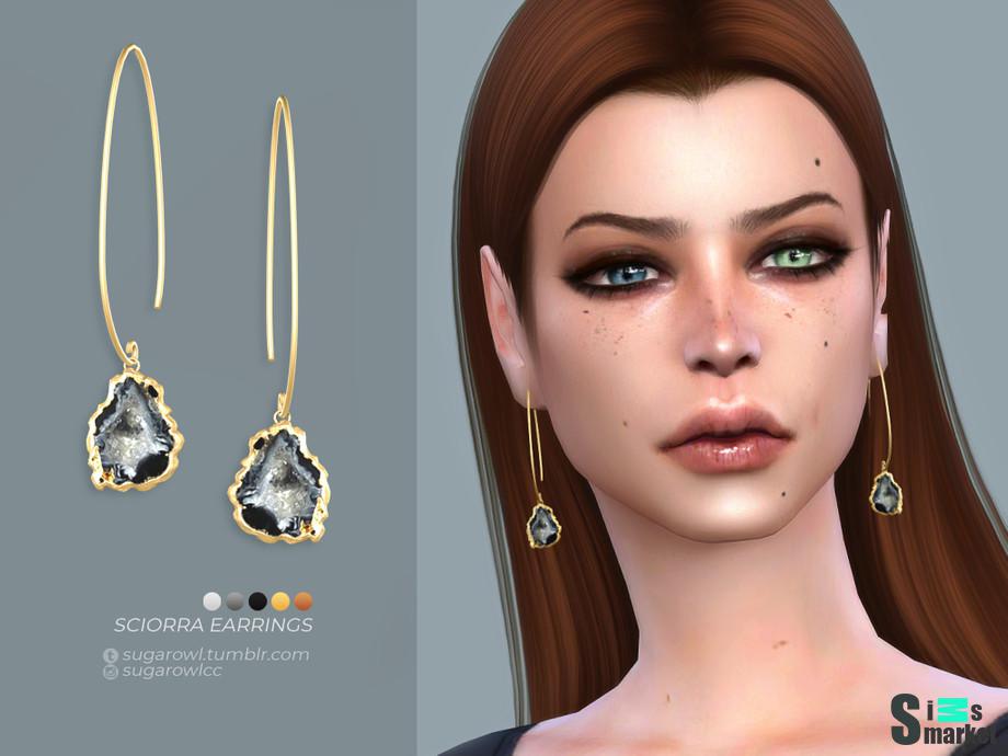 Серьги Sciorra by sugar owl для Симс 4. Скачать мод