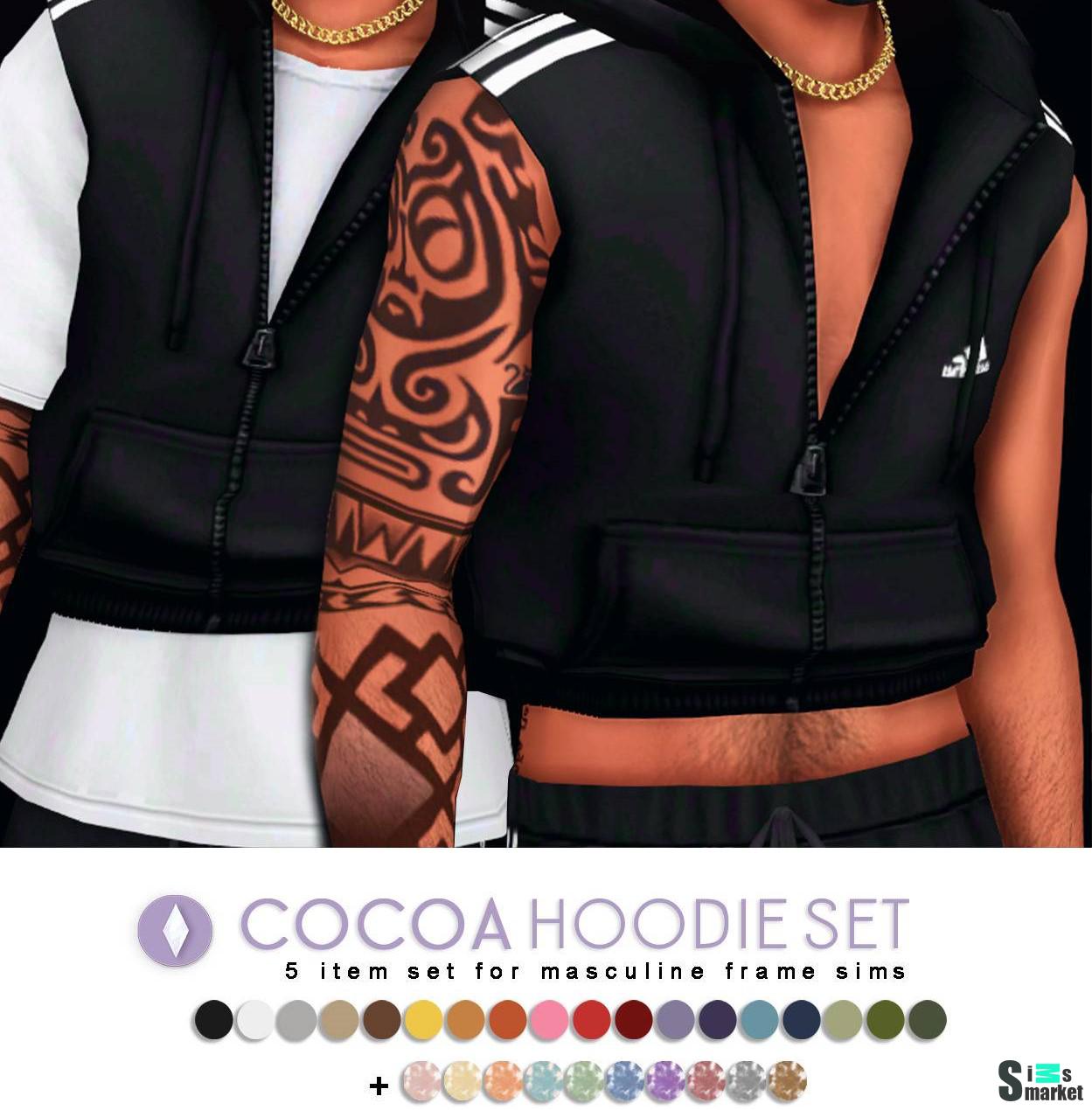 Сет для симов "Cocoa Hoodie Set Add-Ons" для Симс 4 для Симс 4. Скачать мод