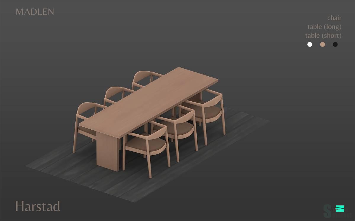 Сет для столовой "Harstad Dining Set" для Симс 4 для Симс 4. Скачать мод