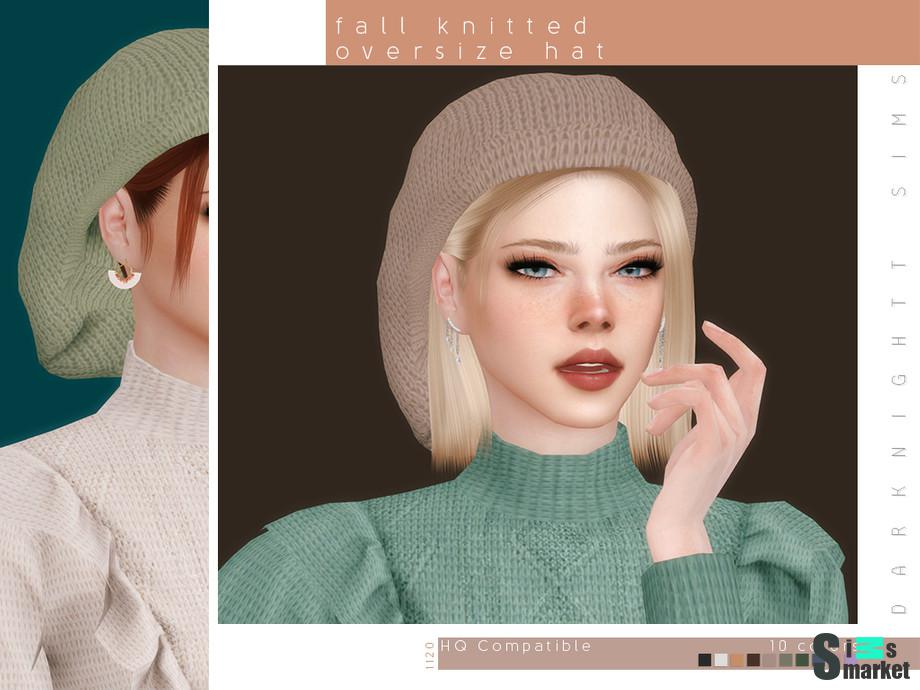 Шапка Knitted by DarkNighTt для Симс 4. Скачать мод
