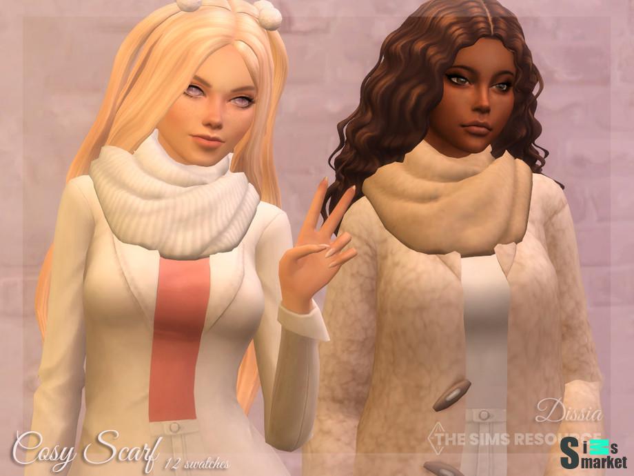 Шарф Cosy by Dissia для Симс 4. Скачать мод
