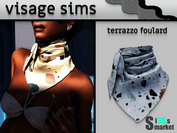 Шарфик terrazzo by visagesims для Симс 4. Скачать мод