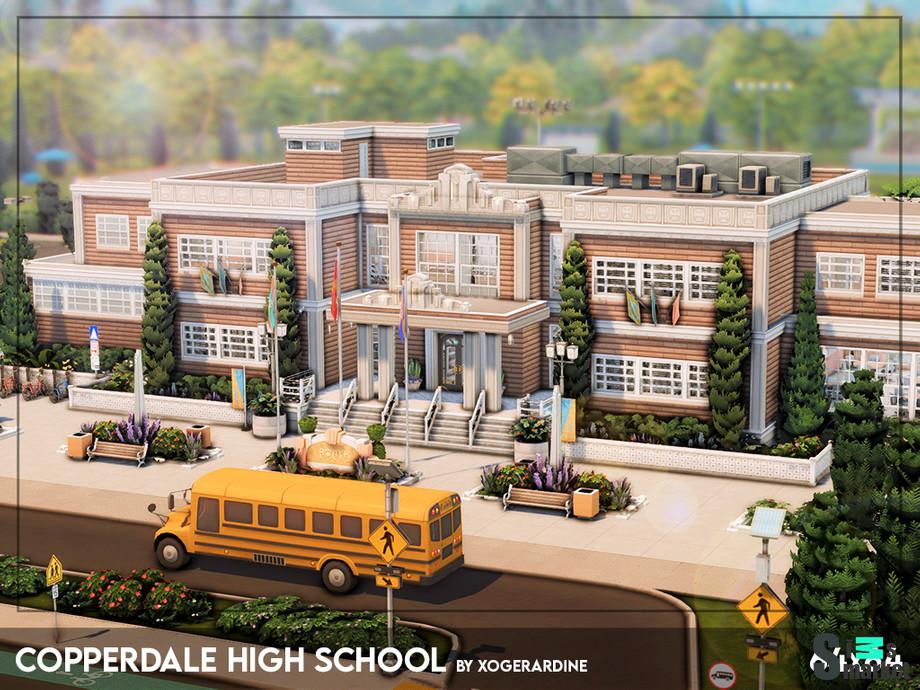 Школа "Copperdale High School (NO CC)" - для Симс 4 для Симс 4. Скачать мод