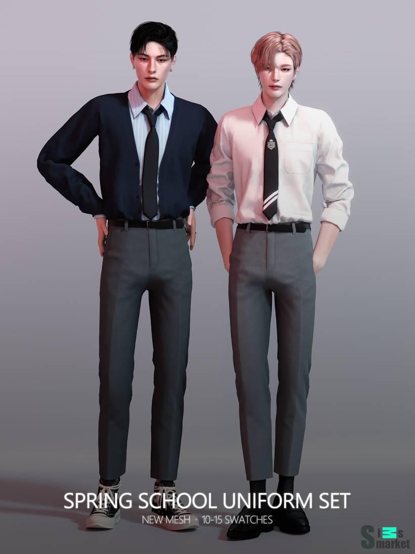 Школьная форма для симов "Spring School Uniform Set" для Симс 4 для Симс 4. Скачать мод