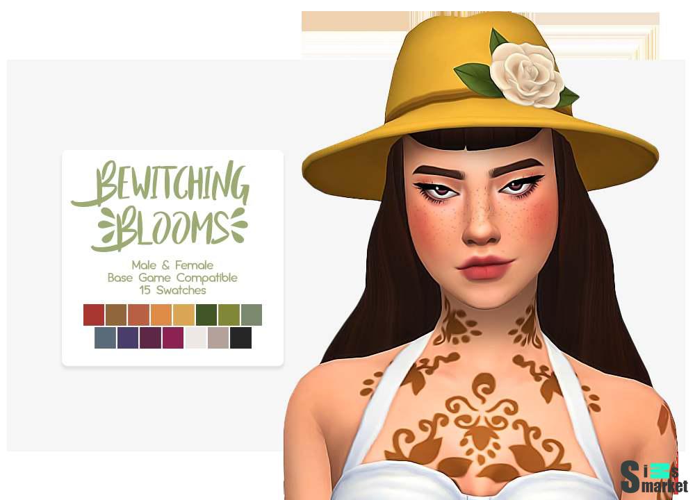 Шляпа "Bewitching Blooms Hat" для Симс 4 для Симс 4. Скачать мод