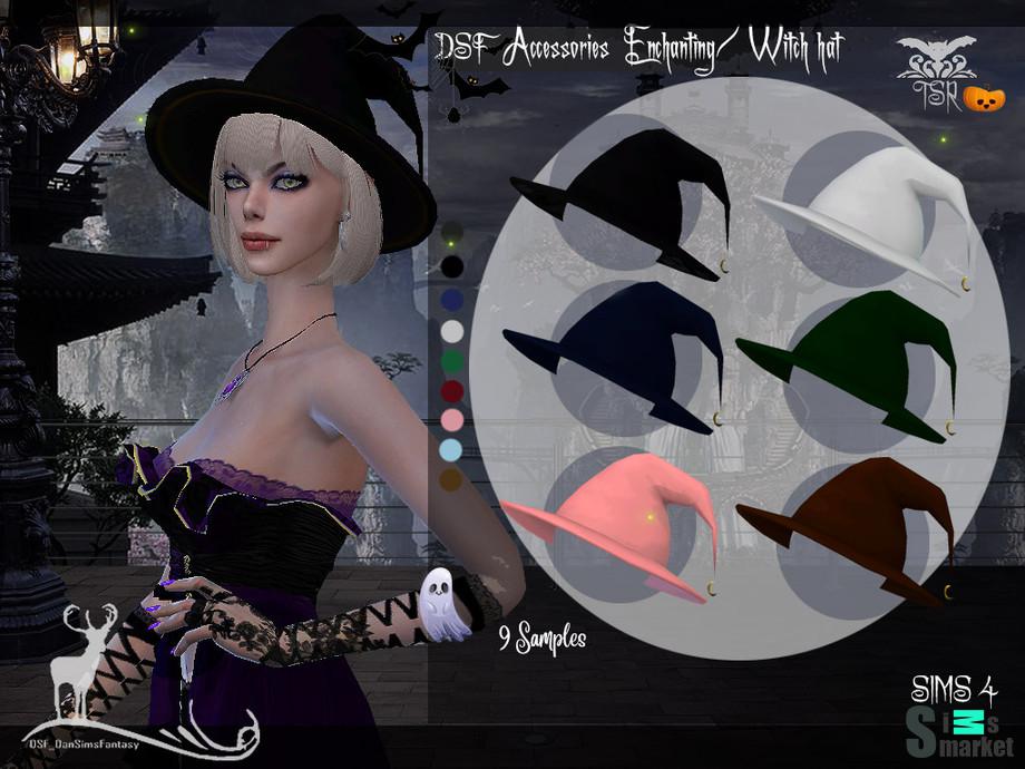 Шляпа Witch by DanSimsFantasy для Симс 4. Скачать мод