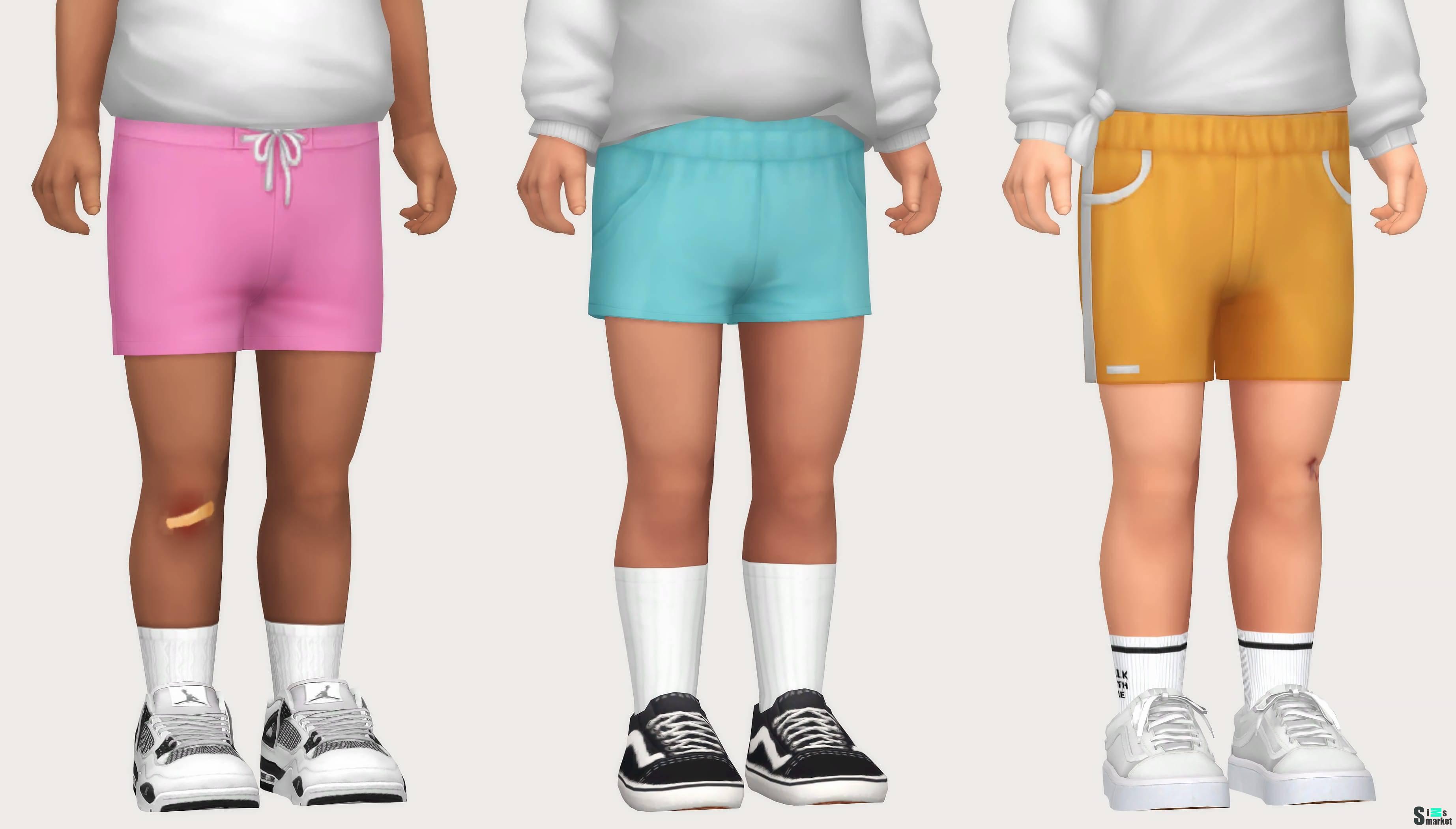 Шорты для тоддлеров "toddler shorts pack" для Симс 4 для Симс 4. Скачать мод