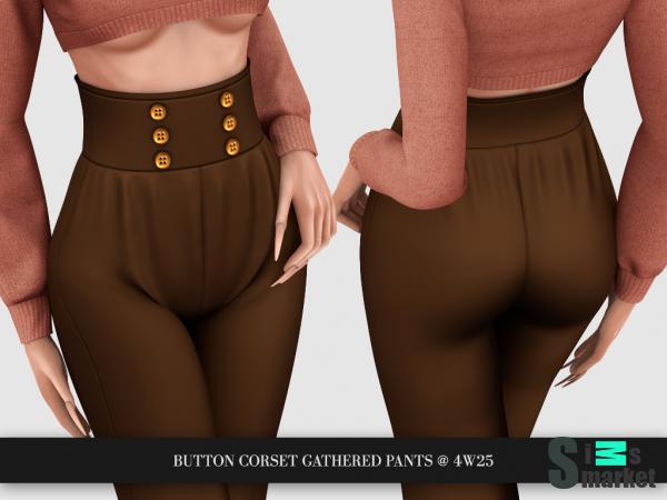 Штаны corset by 4w25 для Симс 4. Скачать мод