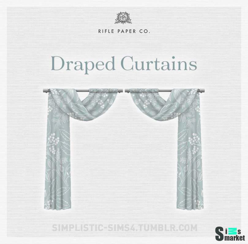 Шторы "Draped Curtains" для Симс 4 для Симс 4. Скачать мод
