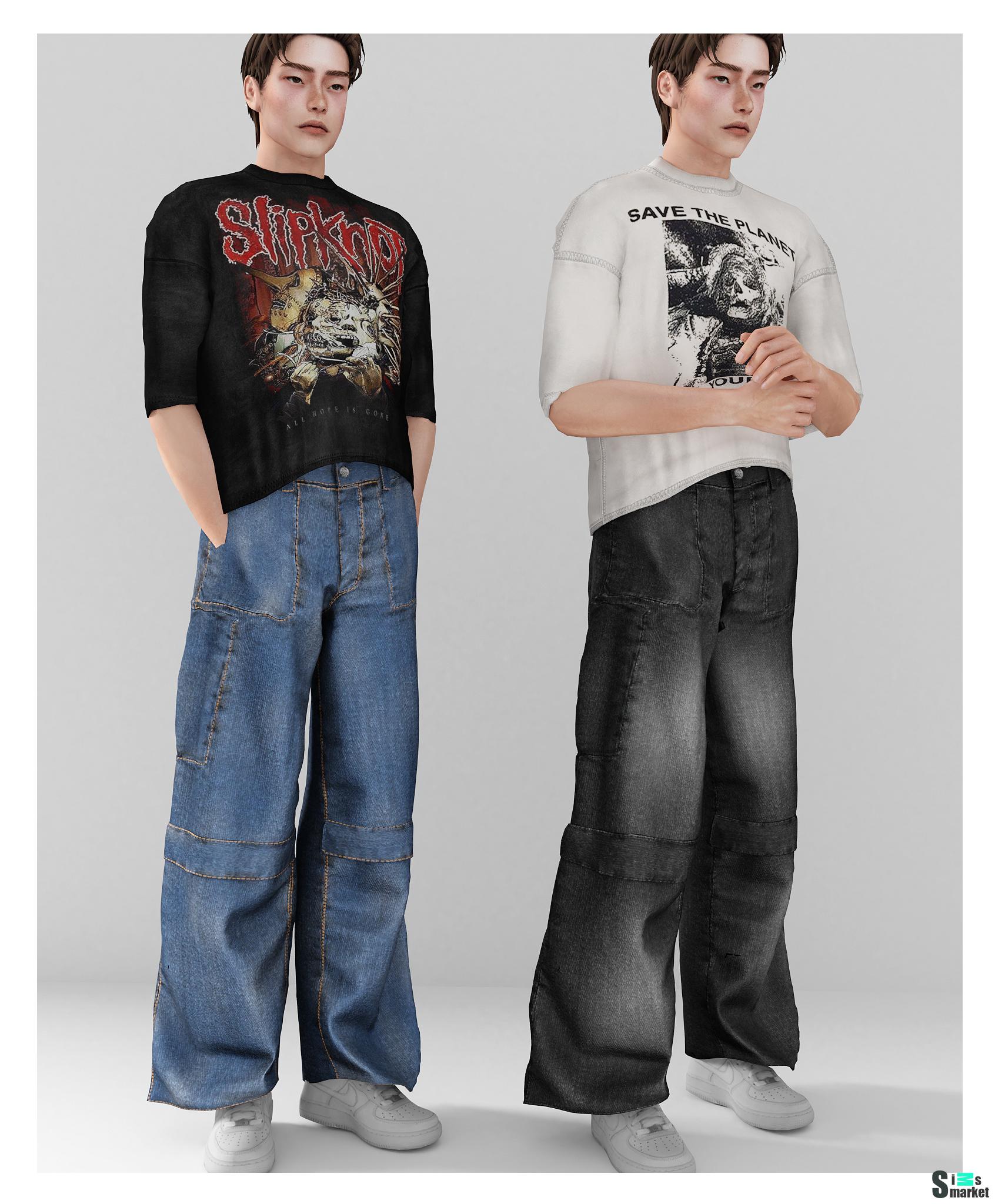 Shut Shirt / Shut Jeans / Male version! (EA) для Симс 4. Скачать мод